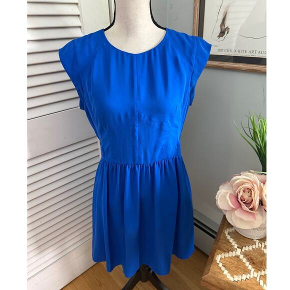 Rebecca Taylor Dresses & Skirts - REBECCA TAYLOR Womens Dress 10 Blue Fit Flare Party Mini Cocktail Party